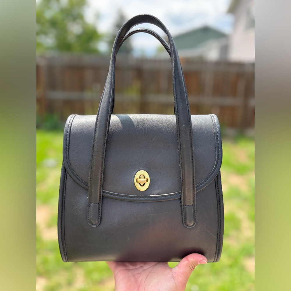 RARE VINTAGE COACH BELMONT SATCHEL BAG IN BLACK